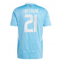 Maglia Calcio Belgio Timothy Castagne #21 Seconda Divisa Europei 2024 Manica Corta